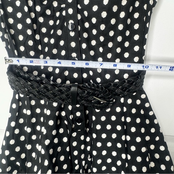 IZ Byer Black and White Polkadot Dress Size S with Cap Sleeves - Picture 11 of 12